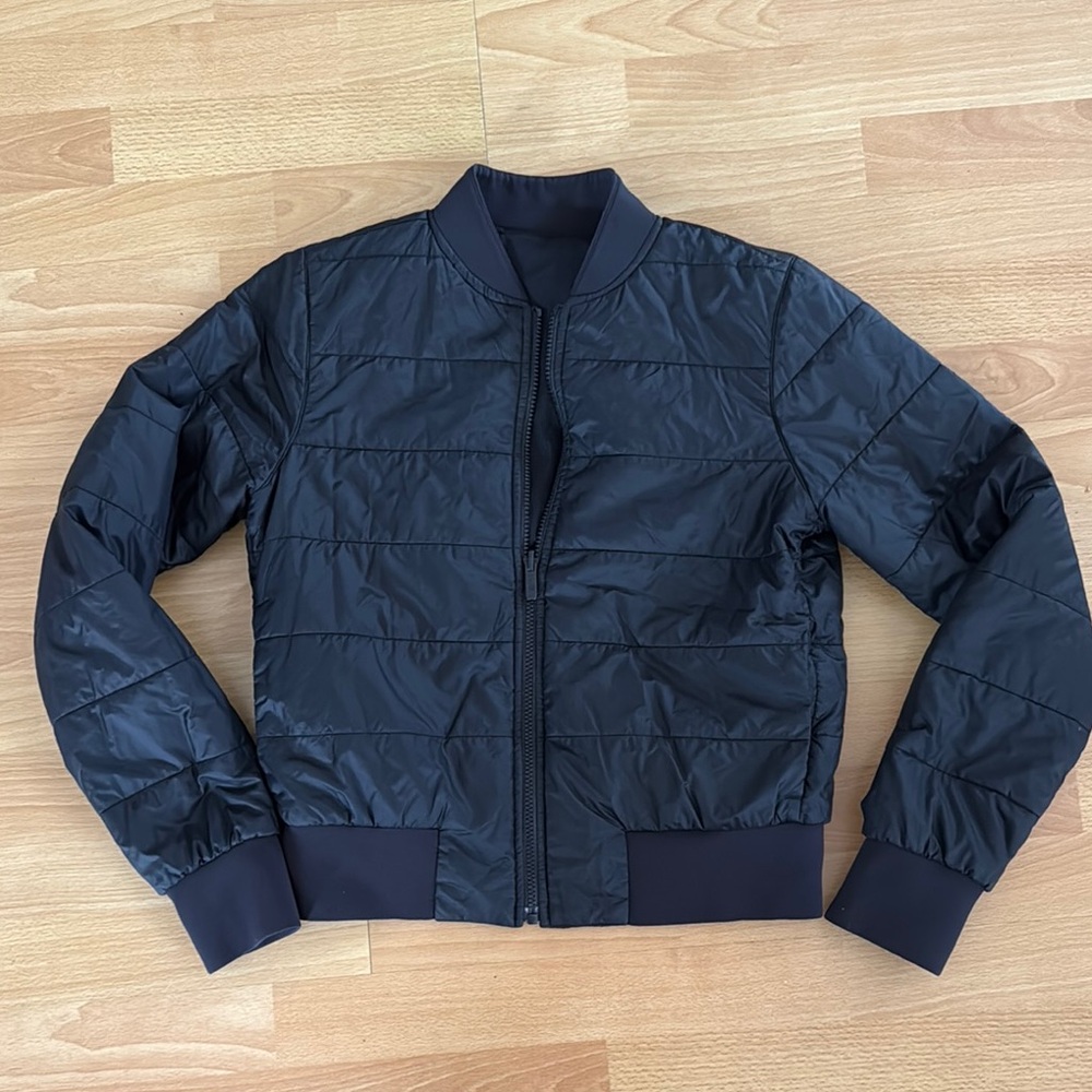 Lululemon Athletica Black Bomber Jacket (reversible)